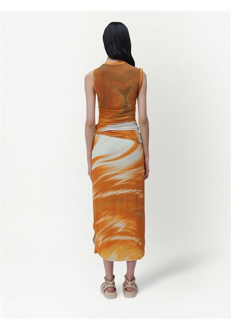 Orange Gwena marble high-waisted skirt - women SIMKHAI | 2233047JMSLMRBLPRNT